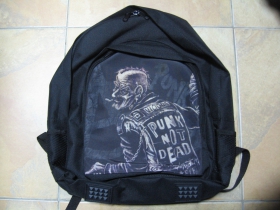Punks not Dead "dedko"  ruksak čierny, 100% polyester. Rozmery: Výška 42 cm, šírka 34 cm, hĺbka až 22 cm pri plnom obsahu